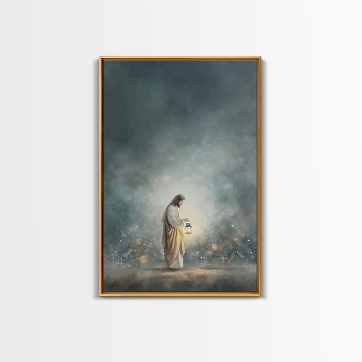 Light Of Mercy – Framed Canvas Print – Christian Wall Art – Jesus Painting – Christian Art Canvas – Modern Christian Art – Christian Christ