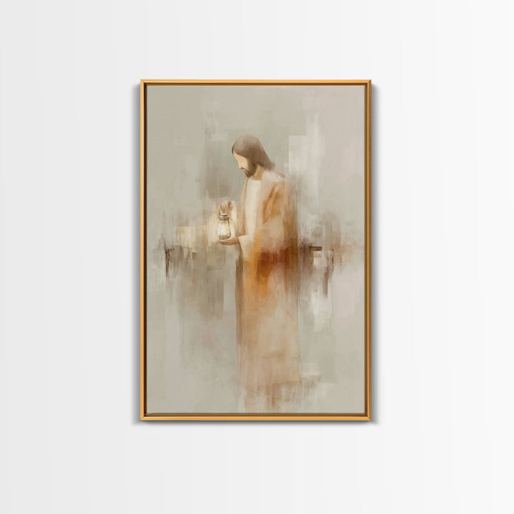 Radiant Mercy – Framed Canvas Print – Christian Wall Art – Jesus Painting – Christian Art Canvas – Modern Christian Art – Christian Christm