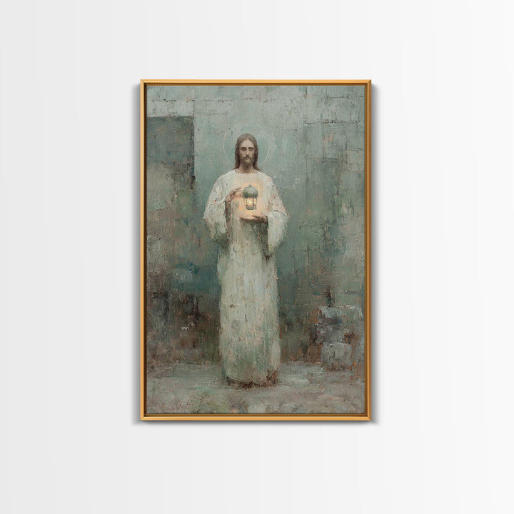 Holy Illumination – Framed Canvas Print – Christian Wall Art – Christian Art Canvas – Jesus Painting – Vintage Christian Art – Christian Ar