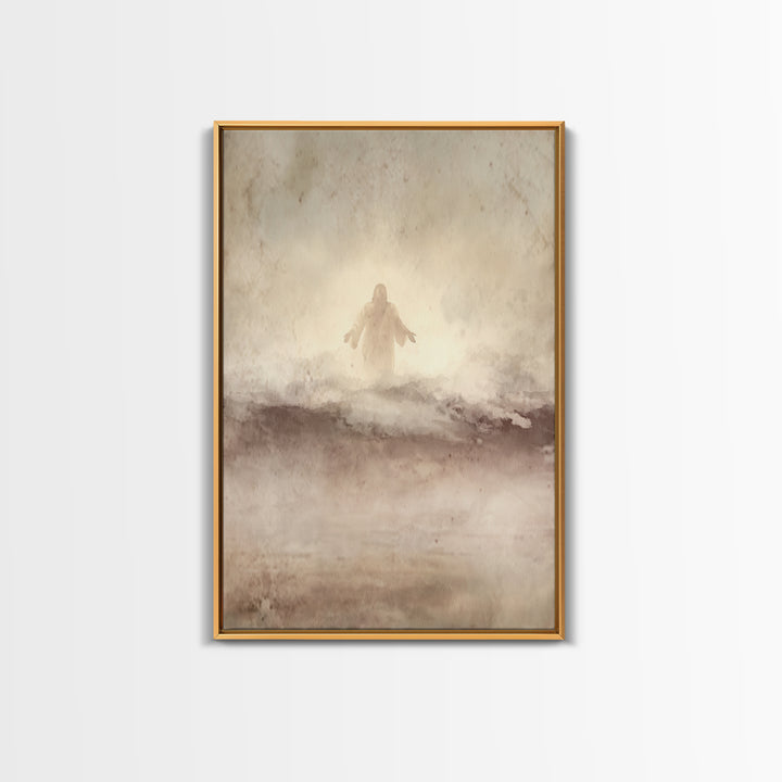 Eternal Presence – Framed Canvas Print – Christian Wall Art – Christian Art Canvas – Jesus Painting – Minimalist Christian Art – Christian