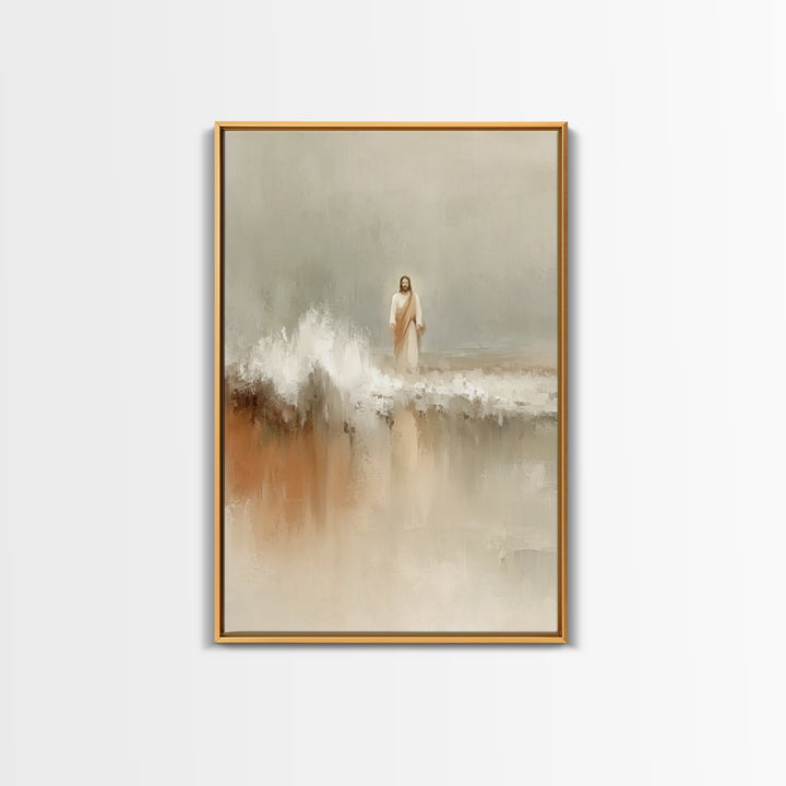 Waves Of Mercy | Framed Canvas Print | Jesus Painting | Christian Art Canvas | Christian Christmas Art | Modern Christian Art | Christian D