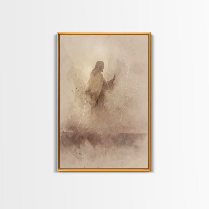 Lightborne Grace, Framed Canvas Print, Christian Art Canvas, Jesus Paintings, Subtle Christian Art, Christian Art Print, Christian Decorati