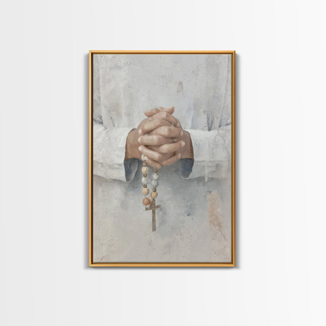 Prayer Of Grace – Framed Canvas Print – Christian Art Canvas – Christian Wall Art – Christian Painting – Christian Christmas Art – Christia
