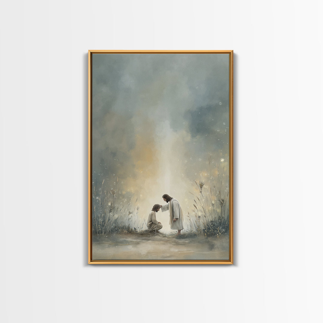 Light of Renewal – Framed Canvas Print – Christian Wall Art – Jesus Art Canvas – Christian Painting – Subtle Christian Art – Christian Home