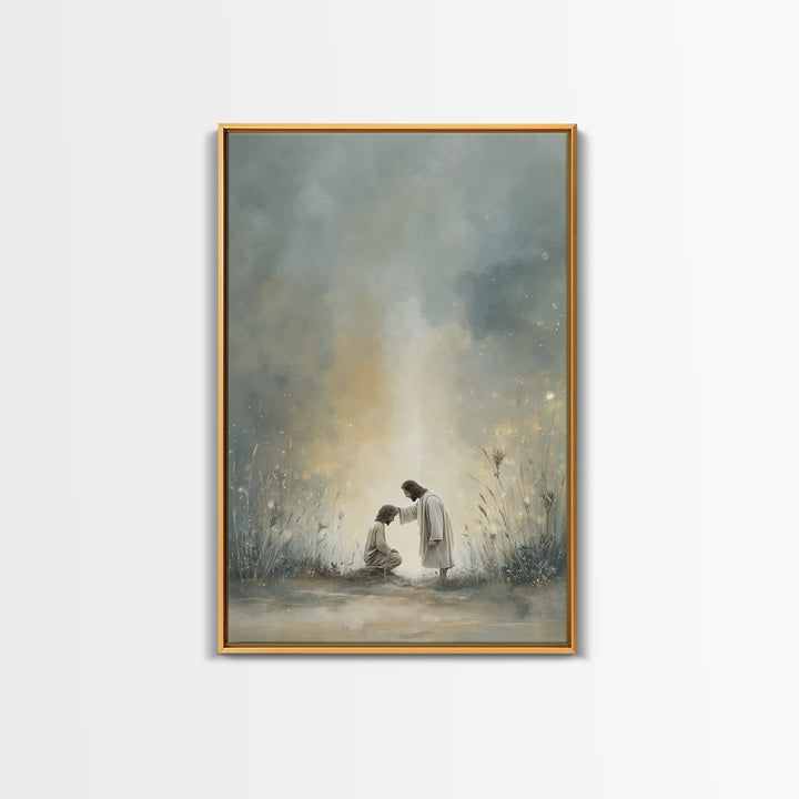 Light of Renewal – Framed Canvas Print – Christian Wall Art – Jesus Art Canvas – Christian Painting – Subtle Christian Art – Christian Home