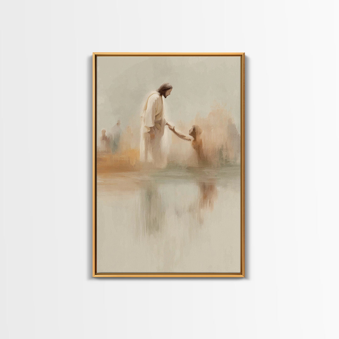 River Of Mercy – Framed Canvas Print – Christian Wall Art – Jesus Painting – Christian Art Canvas – Unique Christian Art – Christian Decor