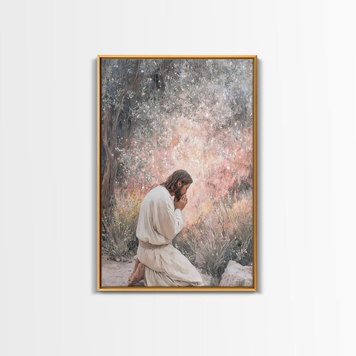 Radiant Petition – Framed Canvas Print – Christian Painting – Christian Art Canvas – Large Christian Art – Jesus Wall Art – Christian Gift