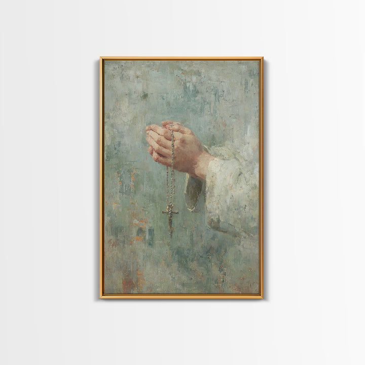 Blessed Stillness – Framed Canvas Print – Christian Art Canvas – Christian Wall Art – Christian Painting – Christian Decor – Christmas Art
