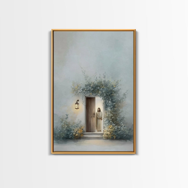 gentle Dawn Welcome | Framed Canvas Print | Christian Art Canvas | Jesus Art Print | Modern Christian Art | Christian Wall Art | Christian