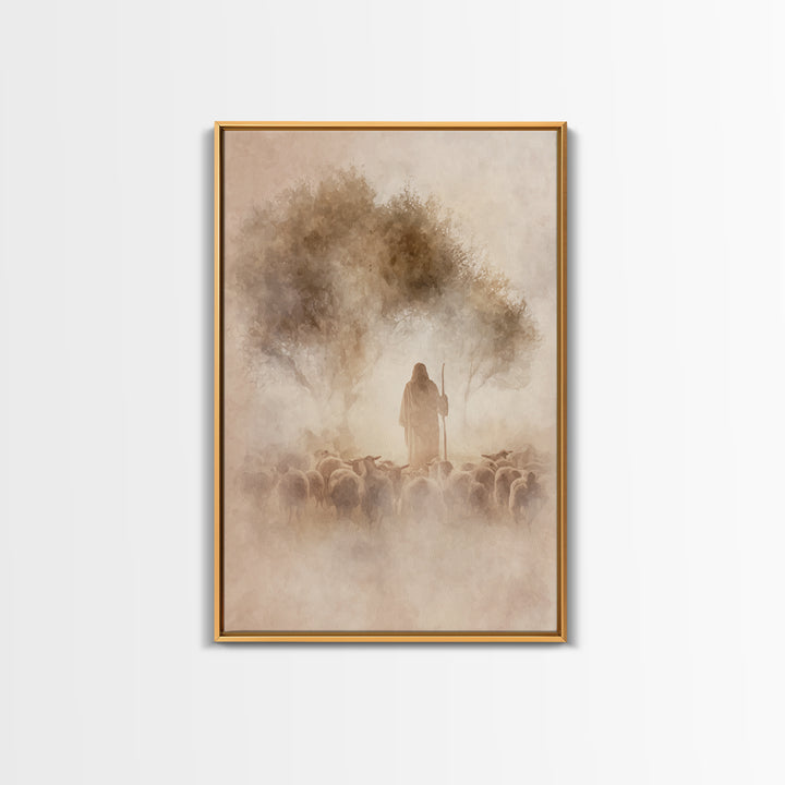 Gardens Of Mercy – Framed Canvas Print – Jesus Painting – Christian Wall Art – Christian Art Canvas – Christian Christmas Art – Christian D