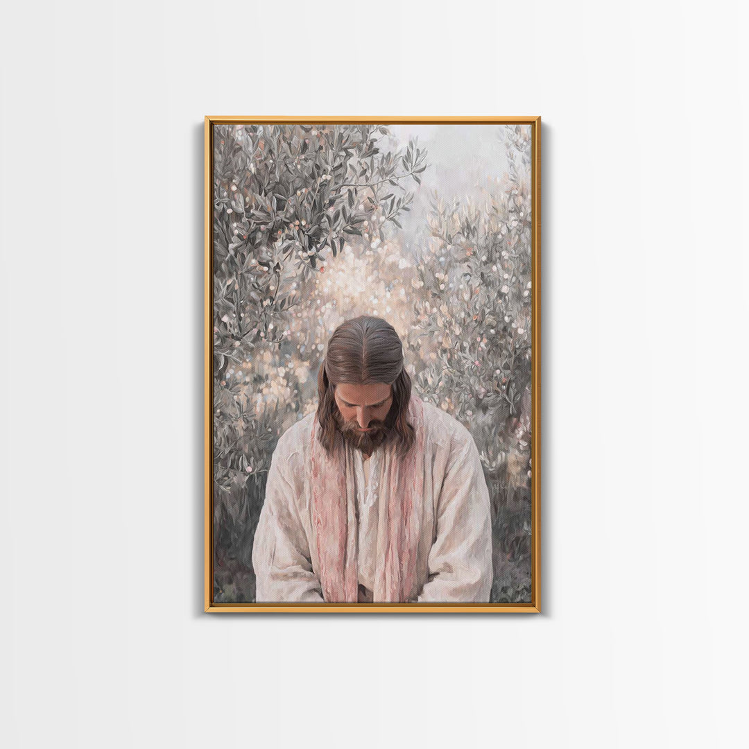 Risen Light Path, Framed Canvas Print, Christian Christmas Art, Jesus Painting, Christian Wall Art, Christmas Art Prints, Christian Art Can