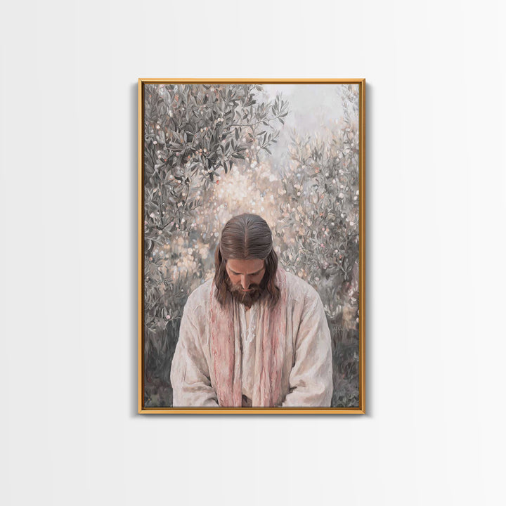 Risen Light Path, Framed Canvas Print, Christian Christmas Art, Jesus Painting, Christian Wall Art, Christmas Art Prints, Christian Art Can