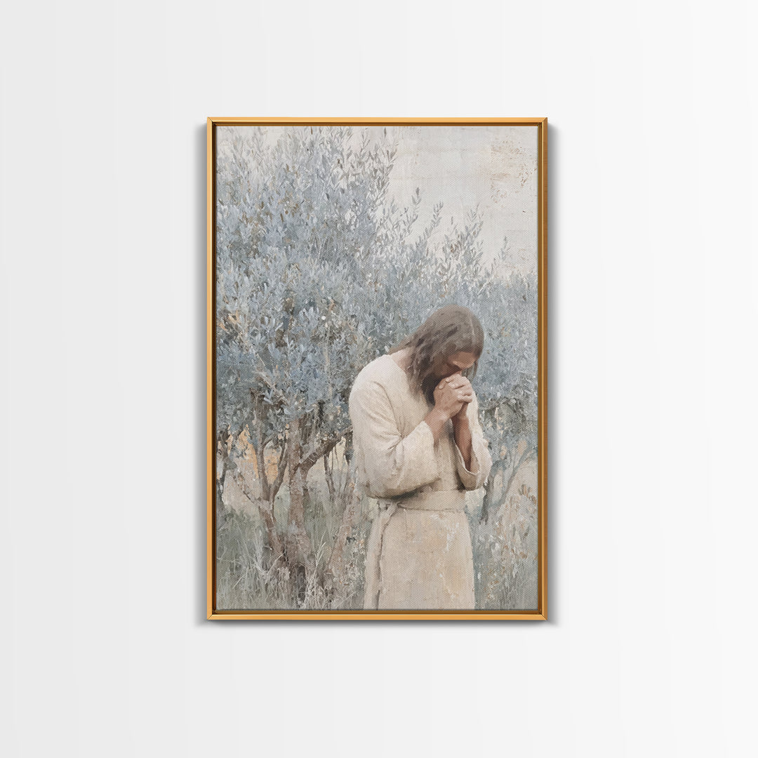 Radiant Messiah Bloom, Framed Canvas Print, Christian Art Painting, Jesus Wall Art, Christian Decor, Christian Art Canvas, Christian Gift