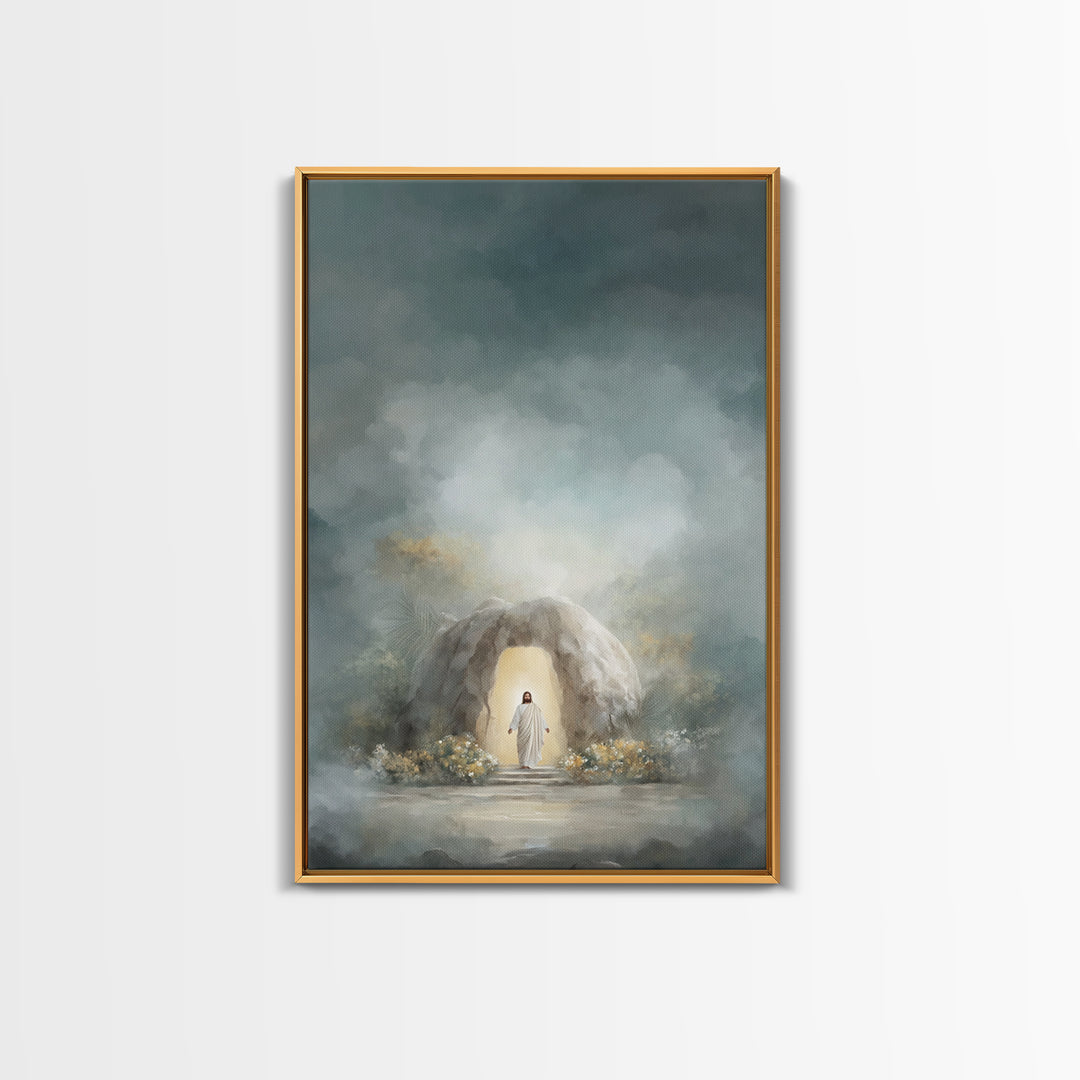 Softened Prayer Shade, Framed Canvas Print, Christian Art Canvas, Christian Paintings, Jesus Painting, Christian Wall Art, Modern Christian
