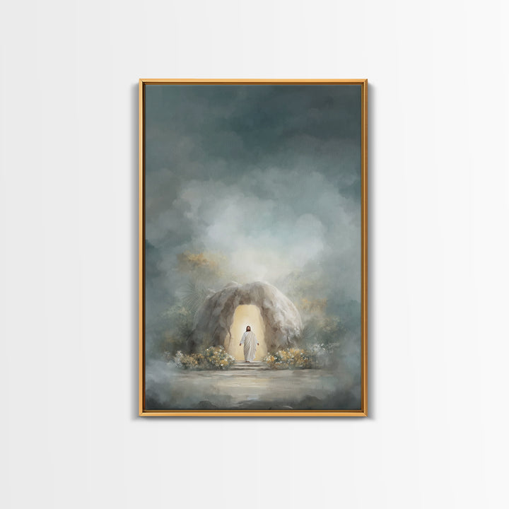 Softened Prayer Shade, Framed Canvas Print, Christian Art Canvas, Christian Paintings, Jesus Painting, Christian Wall Art, Modern Christian
