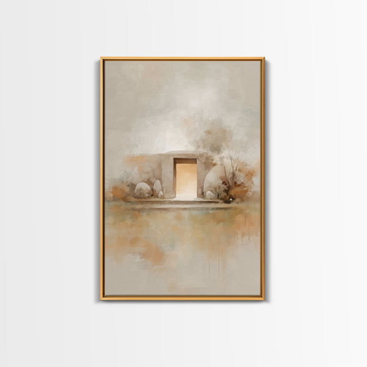 Light Of Renewal | Framed Canvas Print | Christian Art Canvas | Christian Wall Art | Christian Gift | Jesus Painting | Modern Christian Art