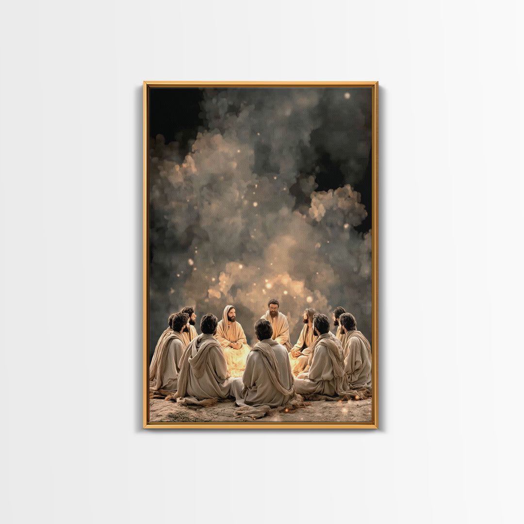 Teaching Of Grace – Framed Canvas Print – Christian Painting – Christian Art Canvas – Jesus Painting – Christian Wall Art – Christian Decor
