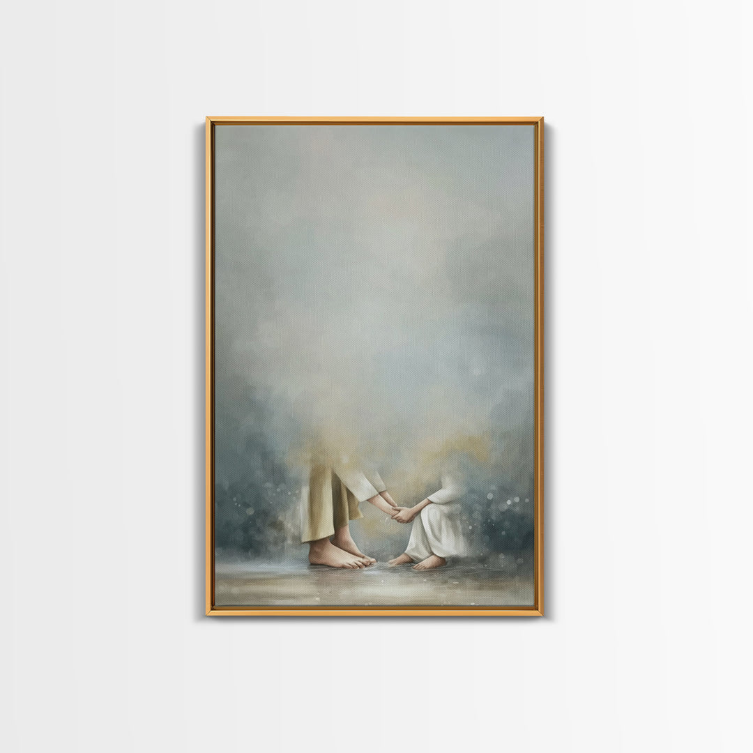 Humble Light – Framed Canvas Print – Christian Art Canvas – Christian Wall Art – Christian Painting – Christian Decor – Subtle Christian Ar