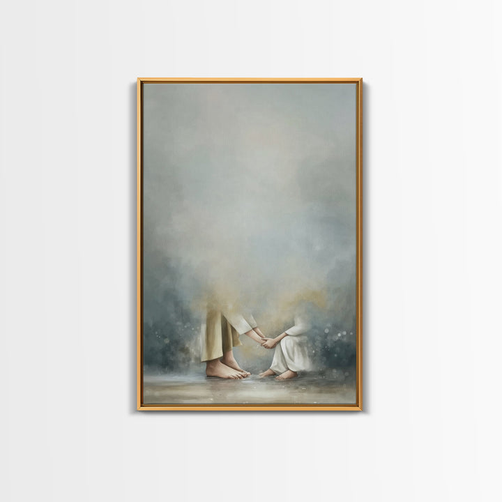 Humble Light – Framed Canvas Print – Christian Art Canvas – Christian Wall Art – Christian Painting – Christian Decor – Subtle Christian Ar