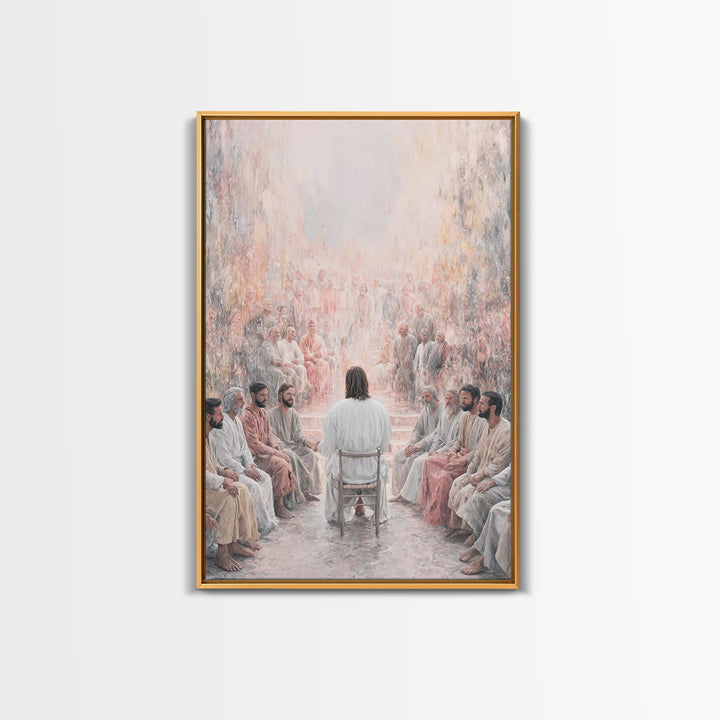 Heavenly Gathering – Framed Canvas Print – Christian Wall Art – Christian Art Canvas – Jesus Painting – Christian Art – Christian Gift Idea