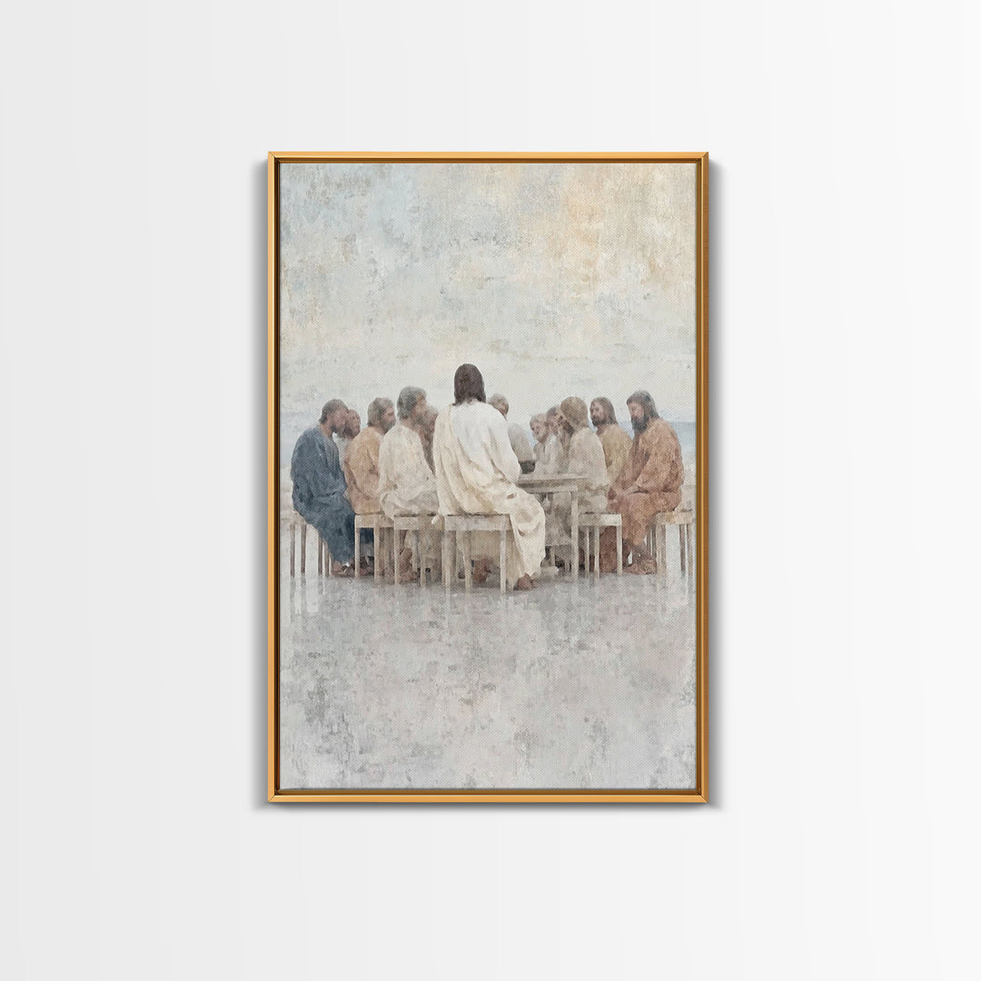 Circle Of Teaching, Framed Canvas Print, Christian Art Canvas, Jesus Painting, Christian Wall Art, Modern Christian Art, Christian Gift