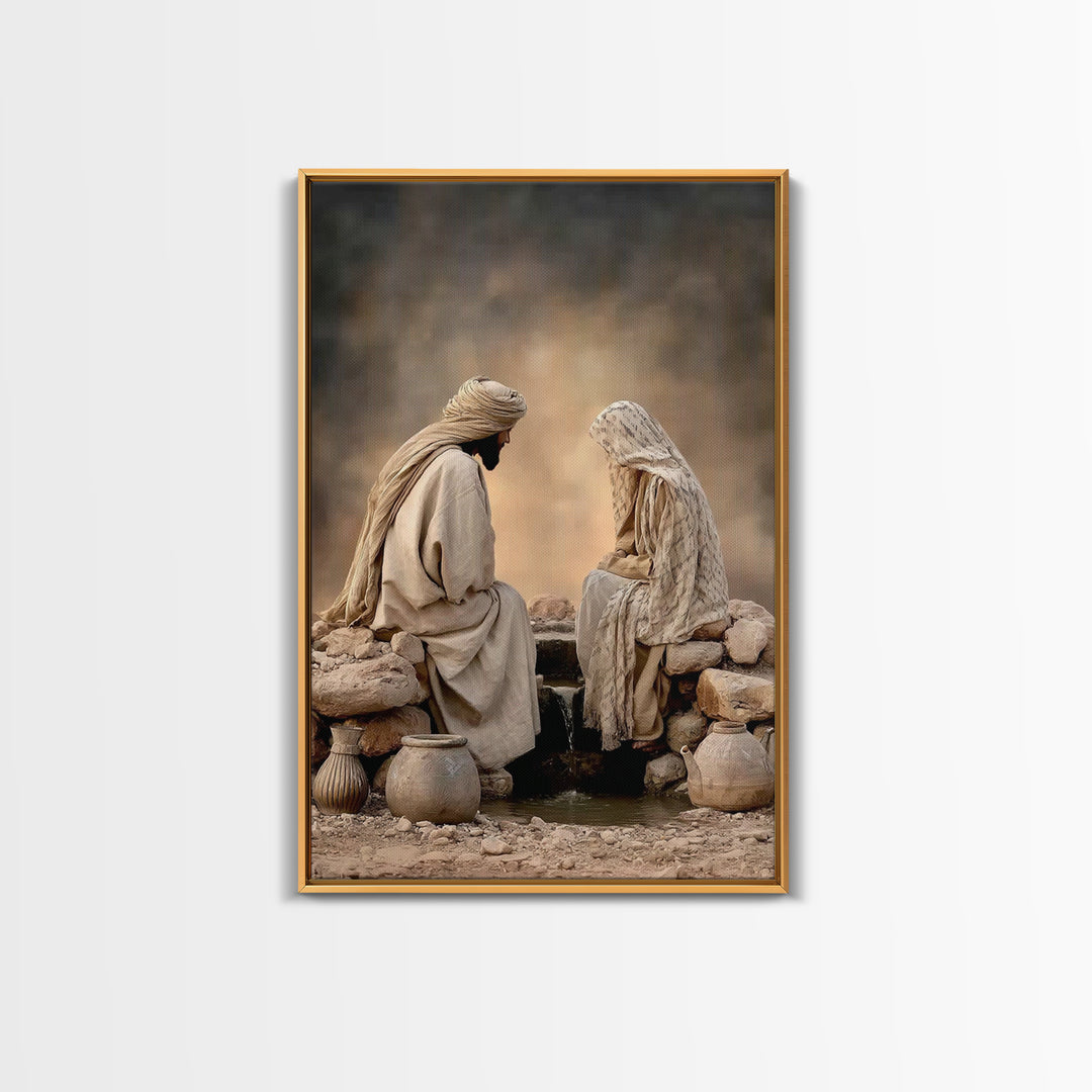 Well Of Mercy, Framed Canvas Print, Christian Art, Jesus Painting, Christian Wall Art, Christian Art Canvas, Christian Gift Ideas
