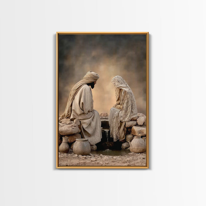 Well Of Mercy, Framed Canvas Print, Christian Art, Jesus Painting, Christian Wall Art, Christian Art Canvas, Christian Gift Ideas
