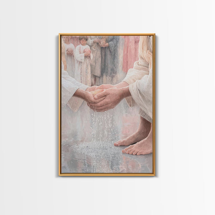 Living Waters Hope – Framed Canvas Print – Christian Wall Art – Christian Art Canvas – Christian Painting – Christian Christmas Art – Chris