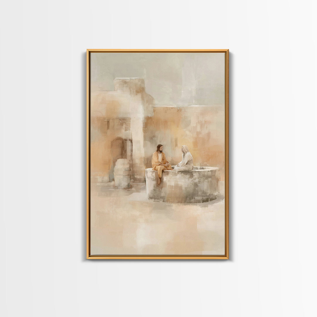 Desert Well Grace, Framed Canvas Print, Jesus Painting, Christian Wall Art, Christian Art Canvas, Christian Art, Christian Gift Ideas