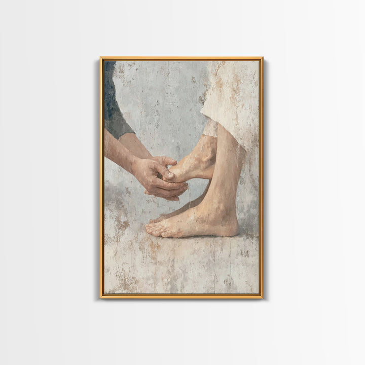 Cleansing Mercy – Framed Canvas Print – Christian Art Canvas – Christian Wall Art – Christian Painting – Vintage Christian Art – Christian