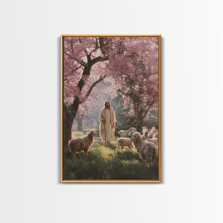 Blossoms Of Mercy – Framed Canvas Print – Christian Wall Art – Jesus Painting – Christian Art Canvas – Christian Decor – Large Christian Ar