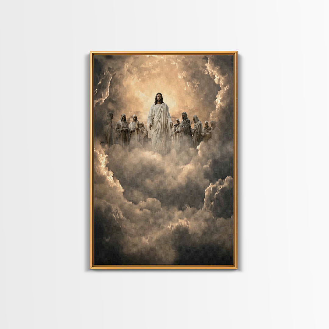 Heaven’s Pink Circle, Framed Canvas Print, Christian Art Canvas, Christian Wall Art, Jesus Painting, Christian Art, Christian Decor, Subtle