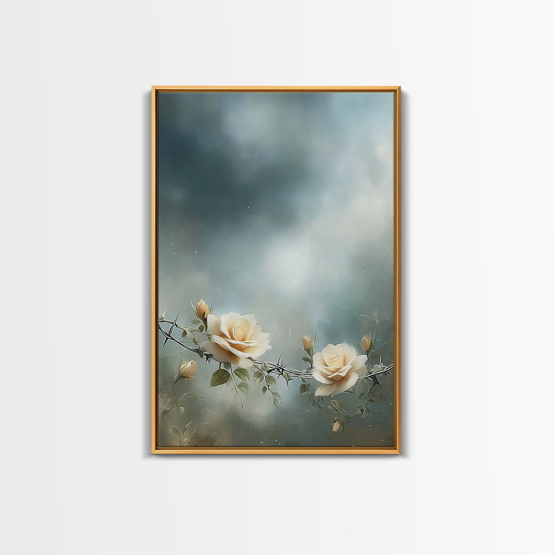 Thornborn Beauty – Framed Canvas Print – Christian Art Canvas – Christian Wall Art – Christian Art Painting – Christian Decor – Modern Chri