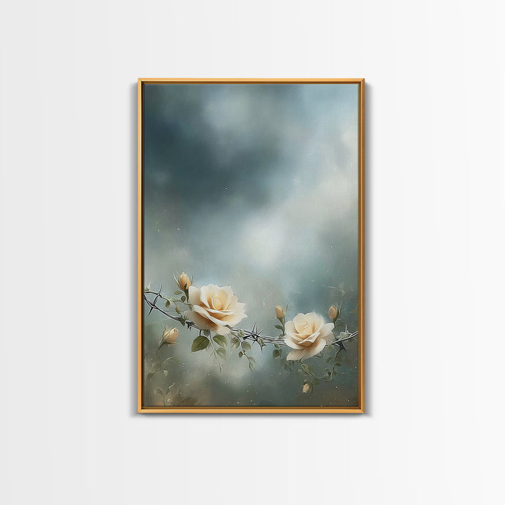Thornborn Beauty – Framed Canvas Print – Christian Art Canvas – Christian Wall Art – Christian Art Painting – Christian Decor – Modern Chri