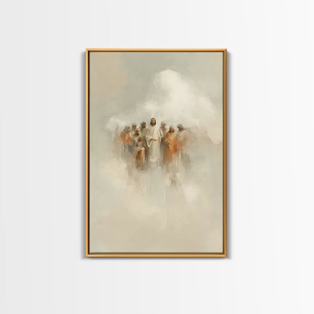 Crowned In Clouds – Framed Canvas Print – Christian Wall Art – Christian Art Canvas – Jesus Painting – Christian Art – Christian Decor – Ch
