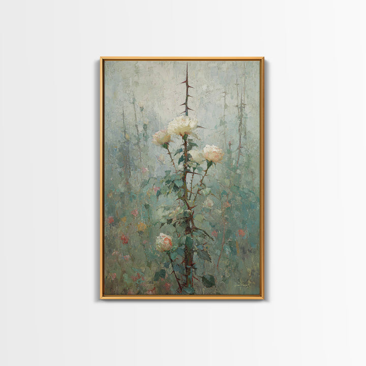 Rose Of Redemption – Framed Canvas Print – Christian Wall Art – Christian Art Canvas – Christian Art Work – Christian Decor – Unique Christ
