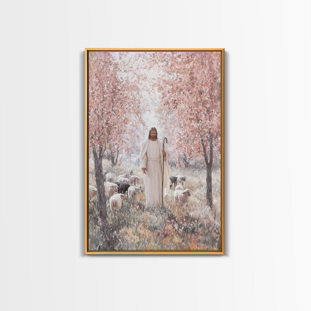 Garden Of Mercy, Framed Canvas Print, Christian Art Canvas, Christian Wall Art, Jesus Painting, Large Christian Painting, Christian Decor,