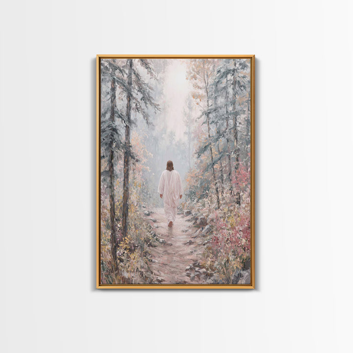 Silent Trail Mercy | Framed Canvas Print | Christian Wall Art | Subtle Christian Art | Christian Art Canvas | Jesus Painting | Christian De