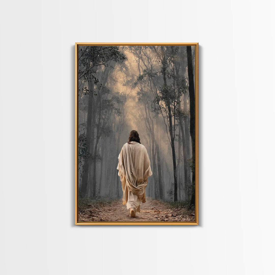 Light Of The Way – Framed Canvas Print – Christian Wall Art – Jesus Painting – Christian Art Canvas – Moody Christian Art – Christian Gift