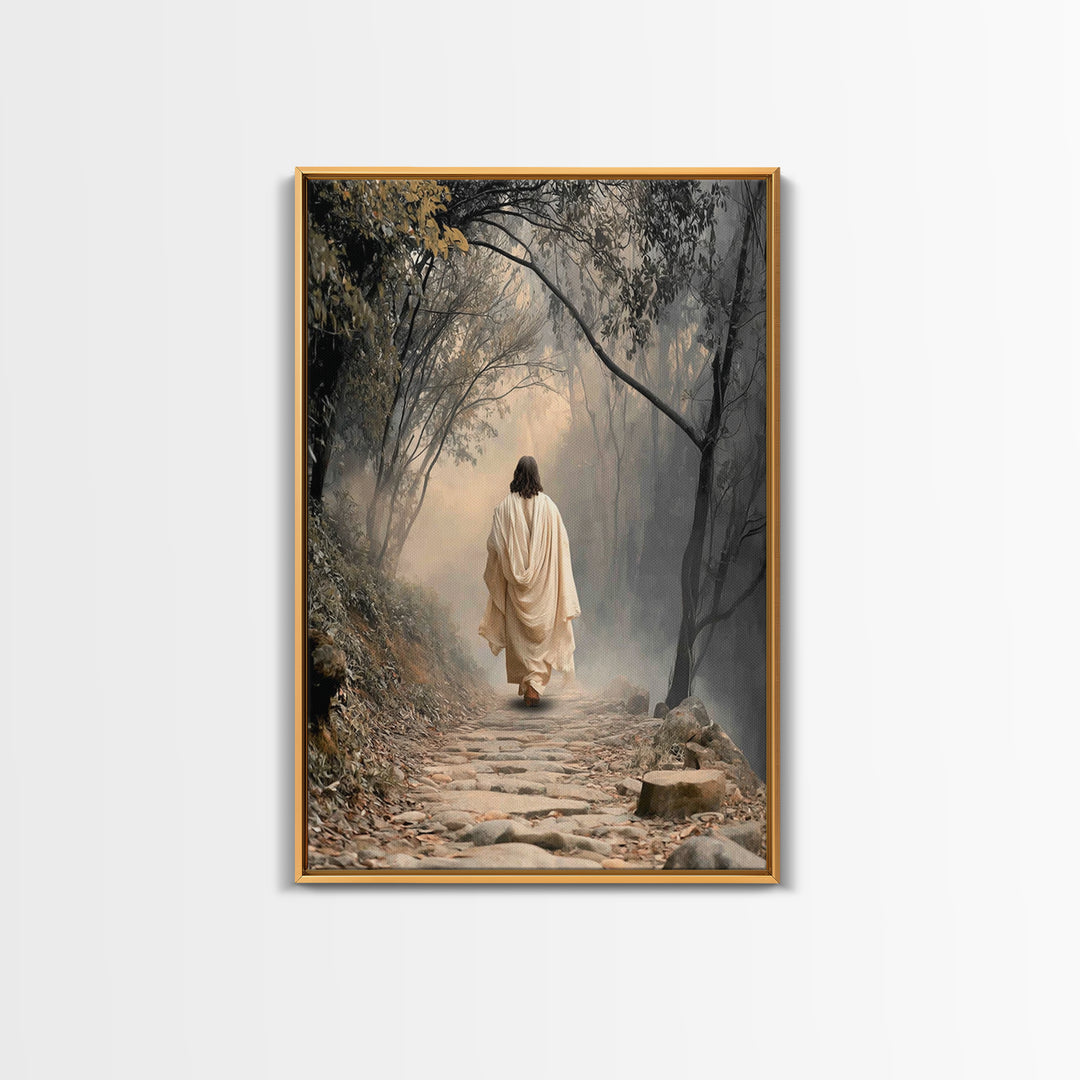 Path Of Mercy – Framed Canvas Print – Christian Wall Art – Jesus Painting – Christian Art Canvas – Christian Christmas Art – Christian Deco