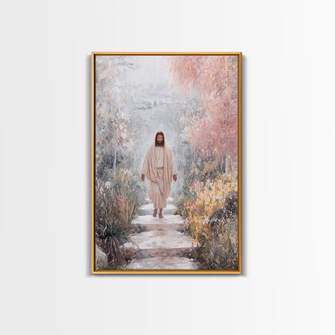 Light Of Grace – Framed Canvas Print – Christian Art Canvas – Jesus Painting – Christian Wall Art – Moody Christian Art – Christian Decor