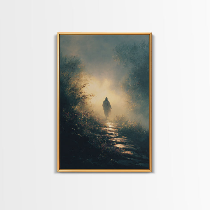 Forest Of Peace – Framed Canvas Print – Christian Wall Art – Jesus Painting – Christian Art Canvas – Large Christian Art – Christian Christ