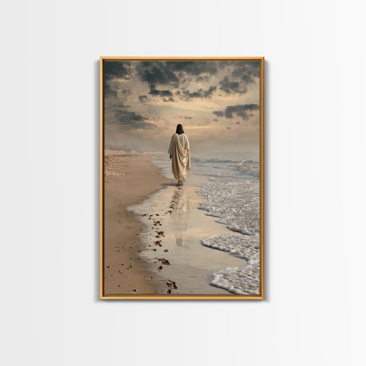 Morning Renewal – Framed Canvas Print – Jesus Painting – Christian Art – Christian Wall Art – Modern Christian Art – Christian Decor