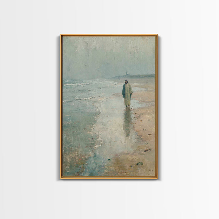 Haven Of Stillness - Framed Canvas Print - Christian Painting - Christian Wall Art - Subtle Christian Art - Jesus Canvas Art - Christian De