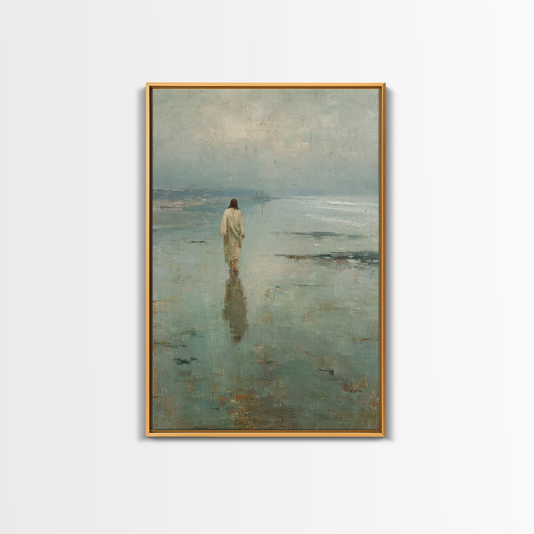 Path Of Gentle Hope - Framed Canvas Print - Christian Art Canvas - Modern Jesus Art - Christian Wall Art - Christian Decor For Home - Chris