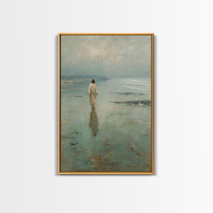 Path Of Gentle Hope - Framed Canvas Print - Christian Art Canvas - Modern Jesus Art - Christian Wall Art - Christian Decor For Home - Chris