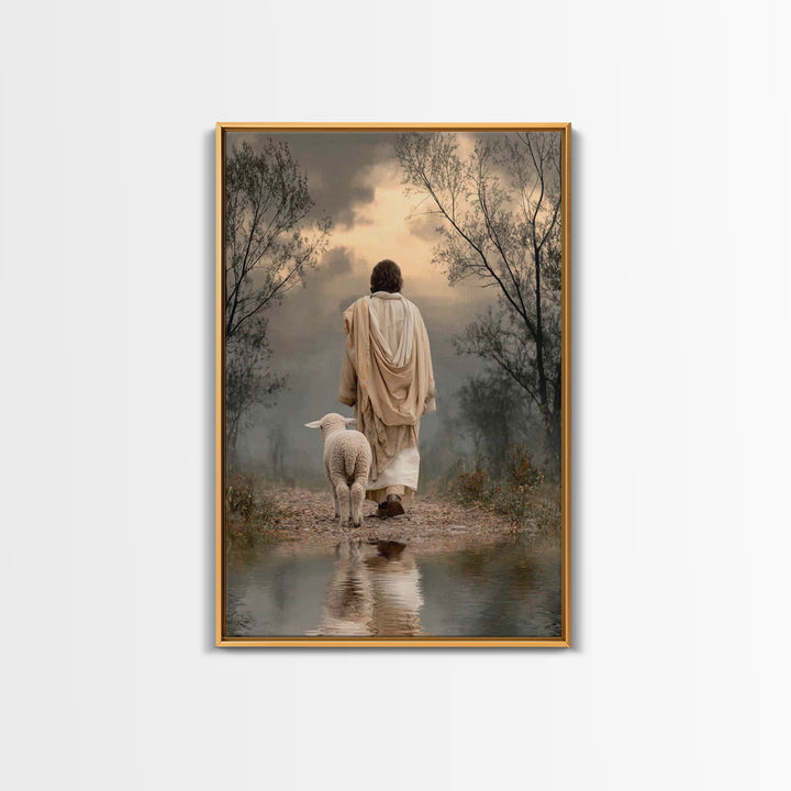Path Of Mercy | Framed Canvas Print | Christian Wall Art | Jesus Art Print | Large Christian Painting | Christian Christmas Art | Christian