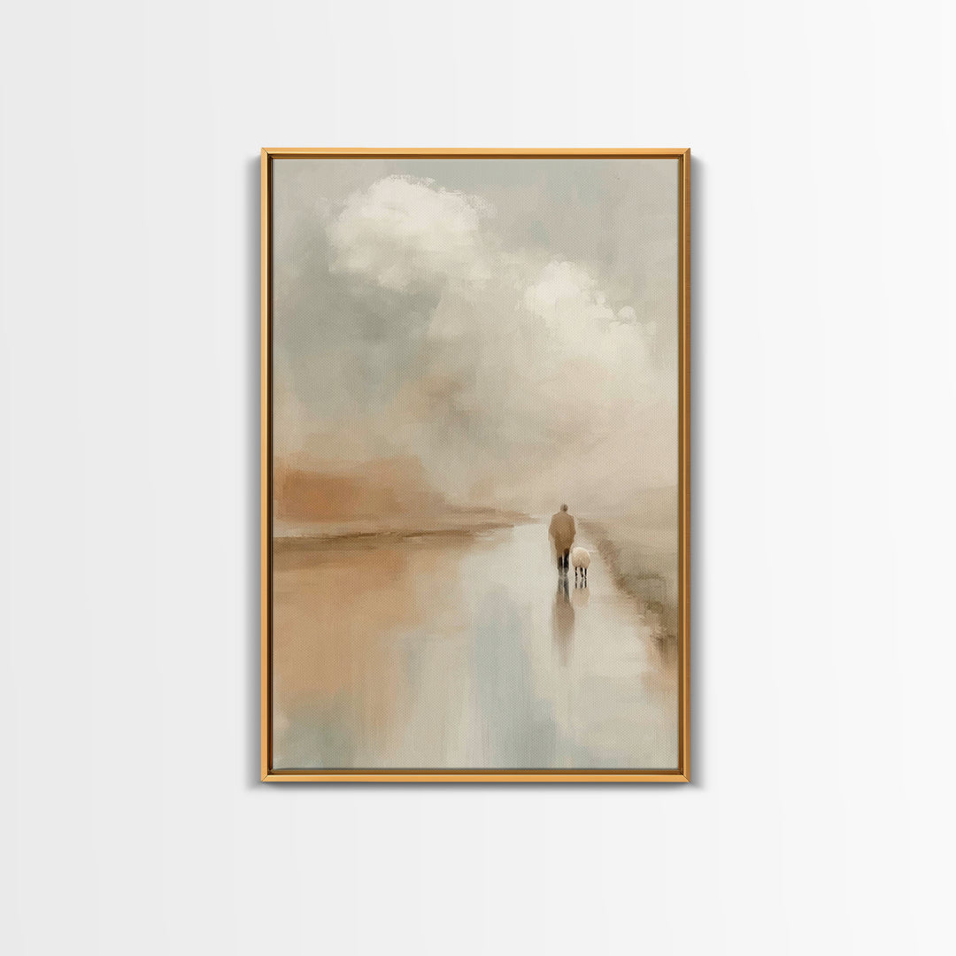 Quiet Shepherd Light, Framed Canvas Print, Christian Wall Art, Jesus Canvas Art, Modern Christian Art, Christian Gift, Christmas Art Prints