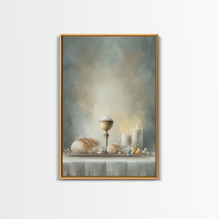 Table Of Grace – Framed Canvas Print – Christian Art Canvas – Christian Wall Art – Large Christian Art – Christian Decor For Home