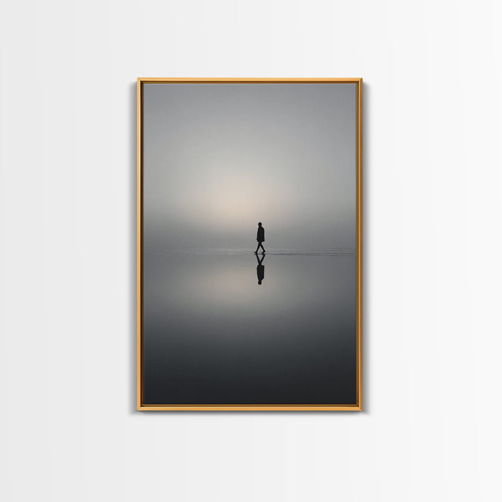 Solitary Grace - Framed Canvas Print - Christian Wall Art - Christian Art Canvas - Jesus Painting - Moody Christian Art